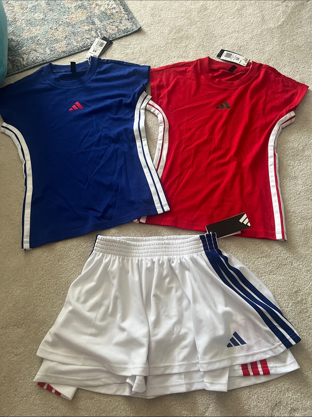 Adidas 3pc set (2 tees 1 skort)